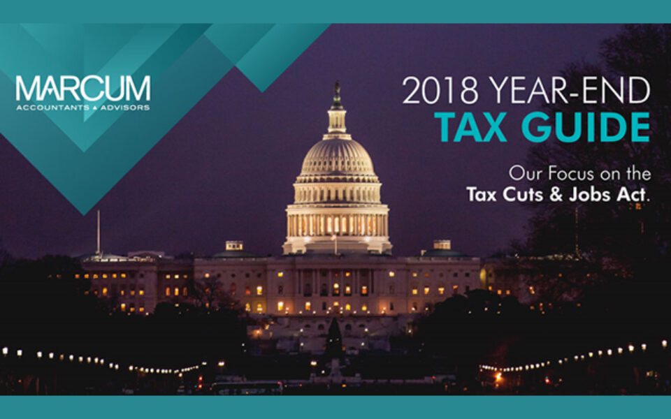 Accounting Today announced the availability of the 2018 Marcum Year-End Tax Guide.