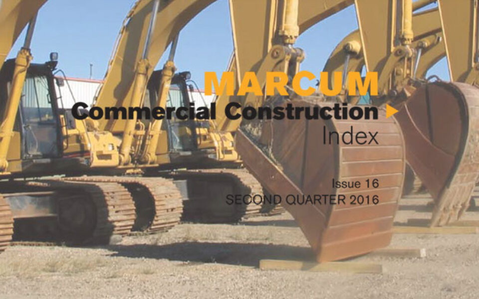 Construction Industry Expansion Softens in Early 2016, Reports Marcum Commercial Construction Index