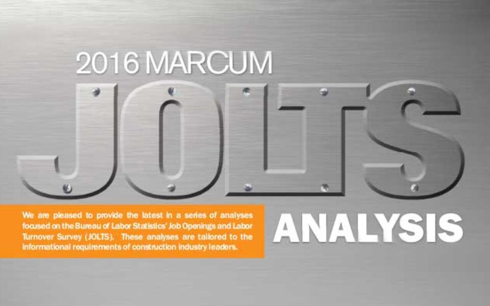 Real Estate Weekly reported on Marcum's annual JOLTS analysis of employment trends in the construction industry.