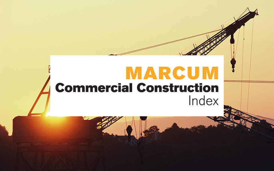 Marcum Commercial Construction Index for First Quarter of 2018 Contrasts Lukewarm Spending with Optimistic Job Growth