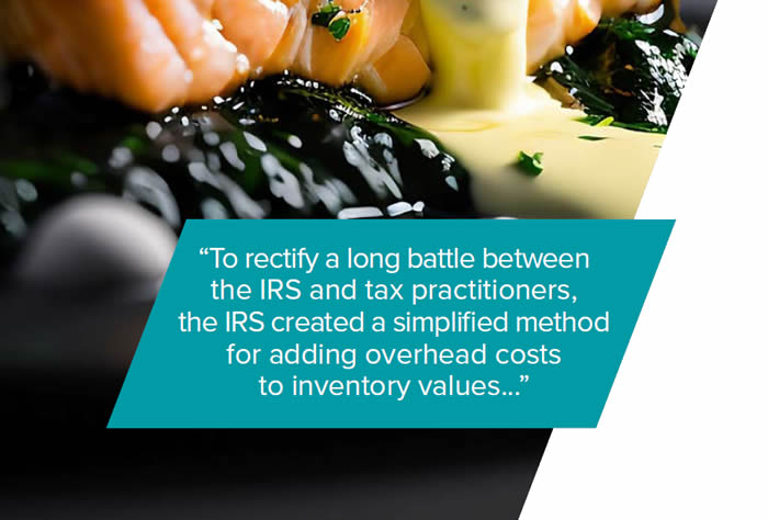 To rectify a long battle between the IRS and tax practitioners, the IRS created a simplified method for adding overhead costs to inventory values