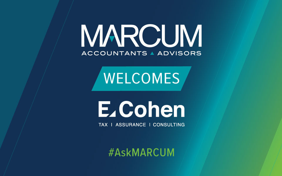 CPA Practice Advisor announced Marcum’s merger with E. Cohen & Company, CPAs.